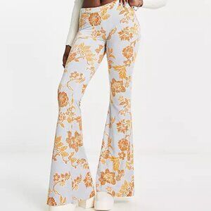 FREE PEOPLE make a statement flare pants light blue